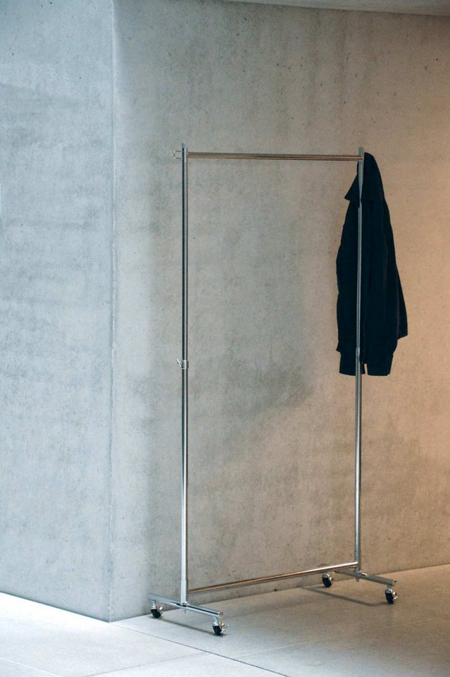 jankurtz Garderobe Boston aus Metall, Silber, Höhenverstellbar von 108 bis 184 cm Bild 3