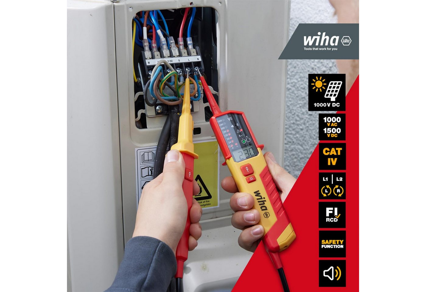Wiha Werkzeugkoffer Lehrlingskoffer (45742), inkl. Spannungsprüfer, für Elektro-Installation 39-teilig VDE Bild 4
