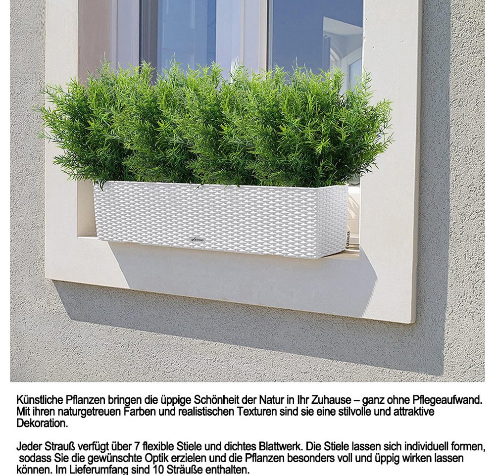 Kunstpflanze ideal für Bauernhof, Garten, Veranda, Terrasse und Hochzeitsdekoration, Zyronn, Künstliche Pflanzen, Blumen, Gras und Sträucher, Höhe 35 cm Bild 3