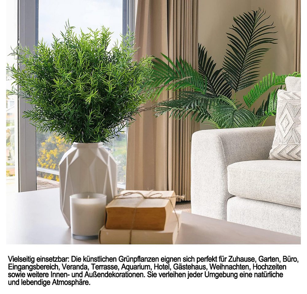 Kunstpflanze ideal für Bauernhof, Garten, Veranda, Terrasse und Hochzeitsdekoration, Zyronn, Künstliche Pflanzen, Blumen, Gras und Sträucher, Höhe 35 cm Bild 5
