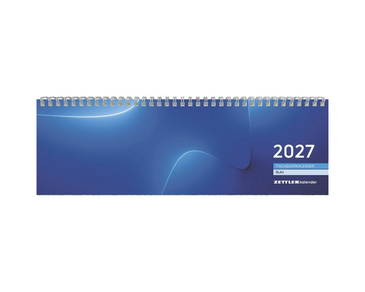 ZETTLER Schreibtischkalender Tischquerkalender 176 32x10,5cm 1 Woche/2 Seiten blau 2027 Bild 2