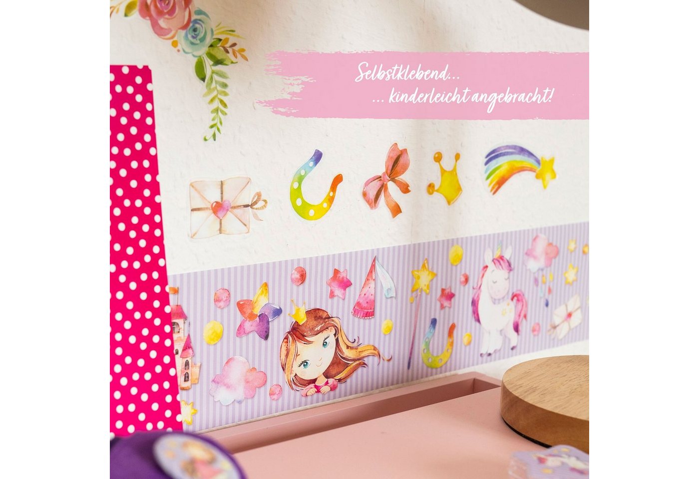 PAPIERDRACHEN Bordüre Papierdrachen Kinderbordüre, Bordüre für das Kinderzimmer Bild 3