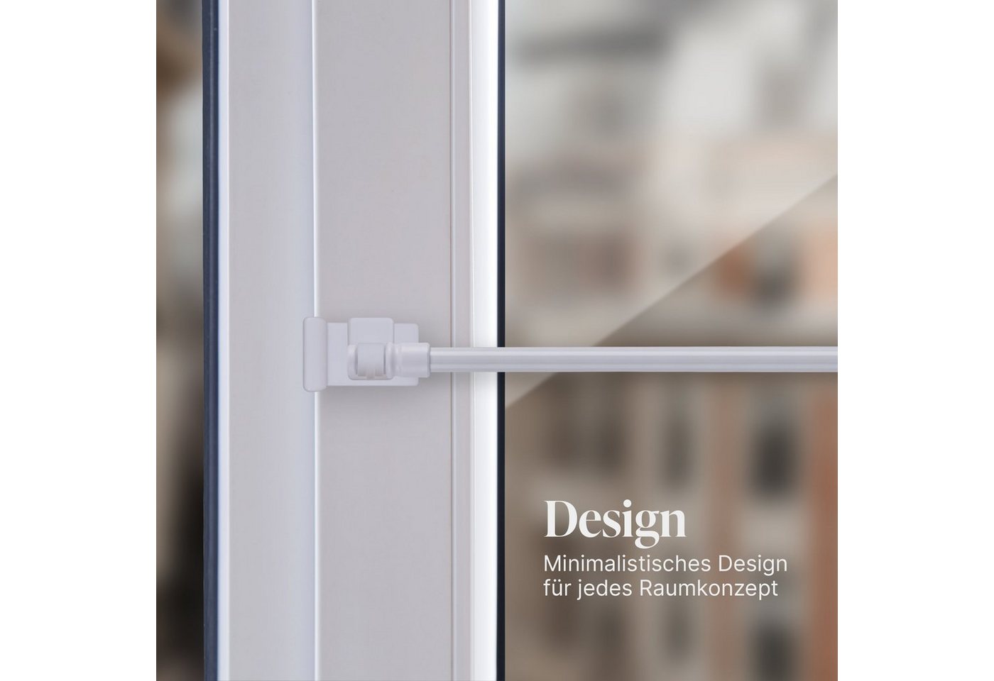 Bestlivings Klemmträger für Caféhausstangen bis Ø 10 mm, Caféhausstangen, (20-tlg), Fensterrahmen 10–27 mm, aus robustem & langlebigem Kunststoff, drehbar Bild 2
