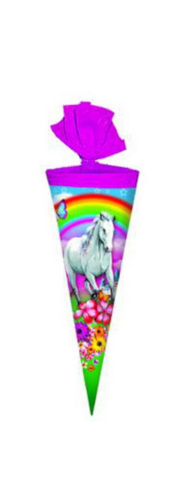 Livepac Office Schultüte Schultüte / Zuckertüte / Länge: 25cm / rund / "White Horse