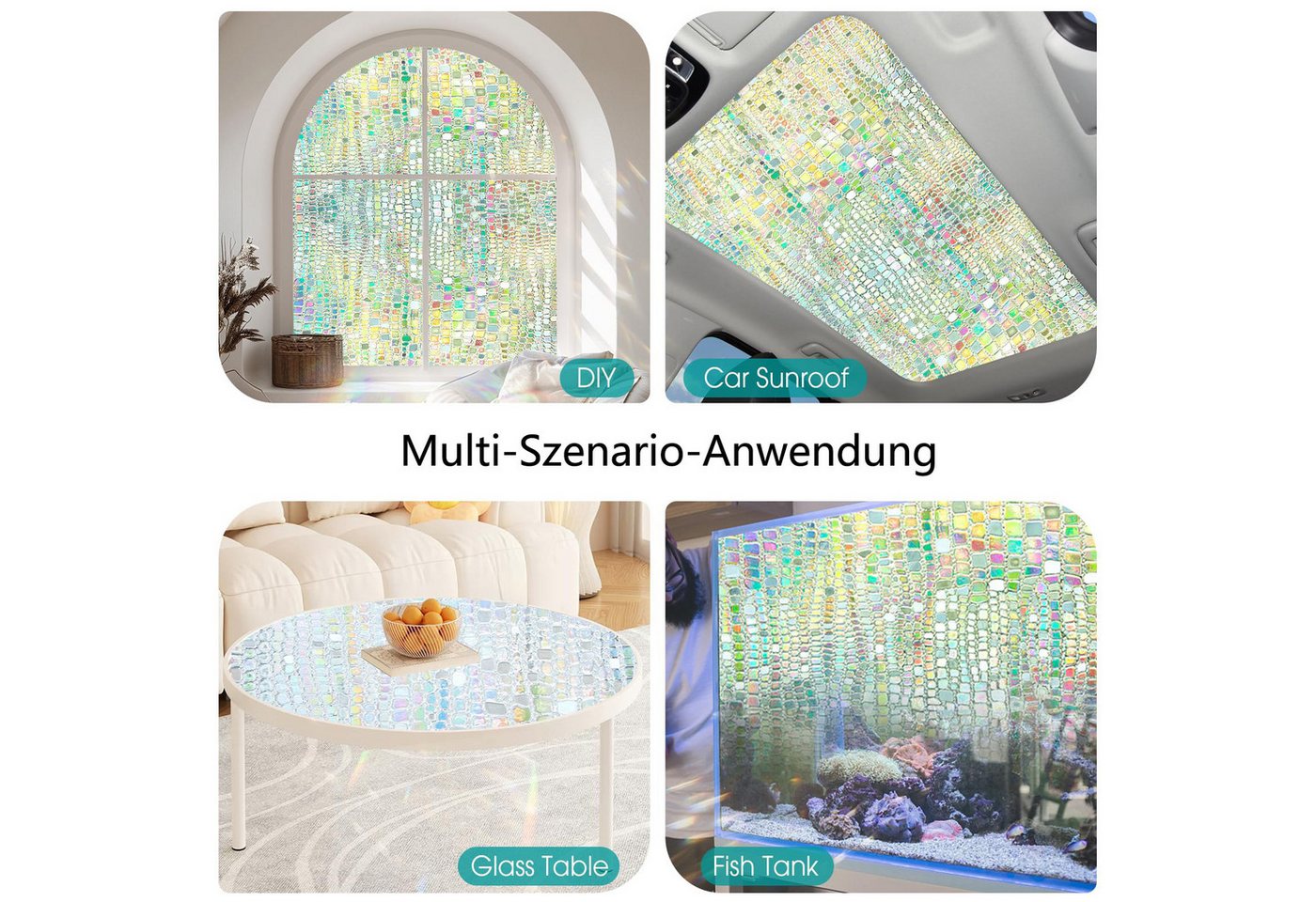 Coonoor Fensterfolie Selbsthaftend Blickdicht 3D Fensterfolie, Sichtschutzfolie für Fenster, Sonnenschutz Bild 2