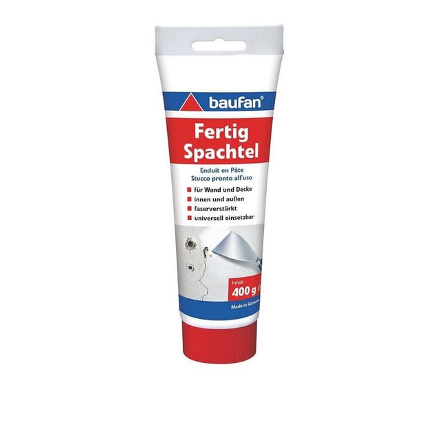 baufan® Spachtelmasse Fertig-Spachtel 400g gebrauchsfertig mit hoher Festigkeit, Härtet rissfrei aus