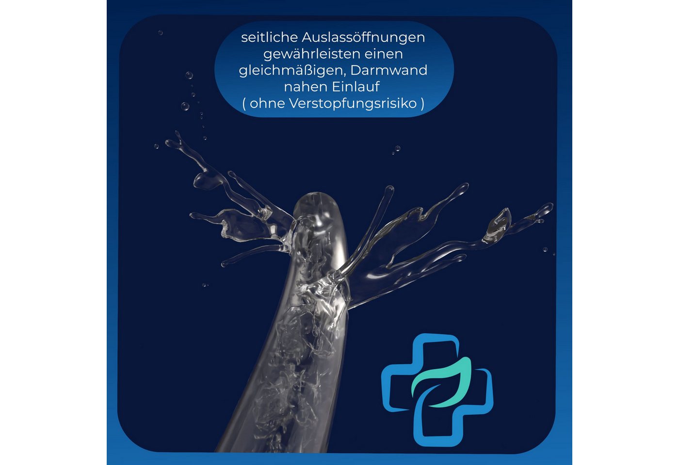 Horn Medical Bidet-Einsatz Einlaufhilfe Darmrohr CH 28 - Ø 9,3mm grün steril, 2 seitliche Auslauföffnungen, 1-tlg., flexible & glatt, Für eine einfache, schonende und angenehme Darmreinigung