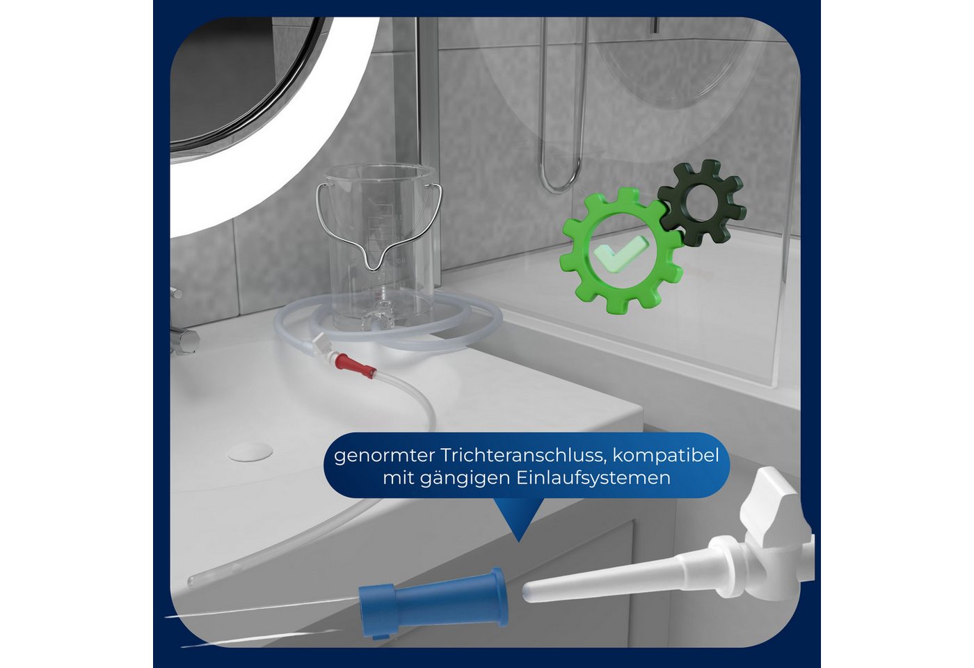 Horn Medical Bidet-Einsatz Einlaufhilfe Darmrohr CH 28 - Ø 9,3mm grün steril, 2 seitliche Auslauföffnungen, 1-tlg., flexible & glatt, Für eine einfache, schonende und angenehme Darmreinigung Bild 4