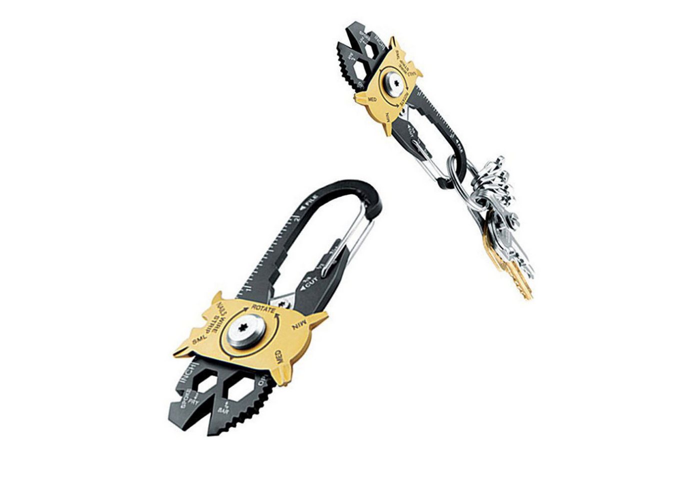Lobwerk Multitool 20in1 Werkzeug Multitool Öffner Schlüsselanhänger Karabiner Outdoor Li Bild 3