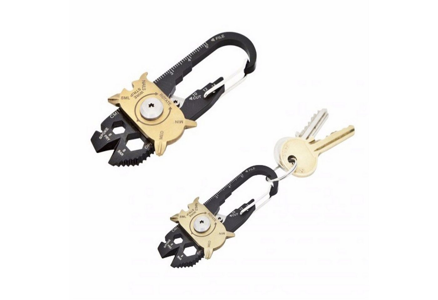Lobwerk Multitool 20in1 Werkzeug Multitool Öffner Schlüsselanhänger Karabiner Outdoor Li Bild 5