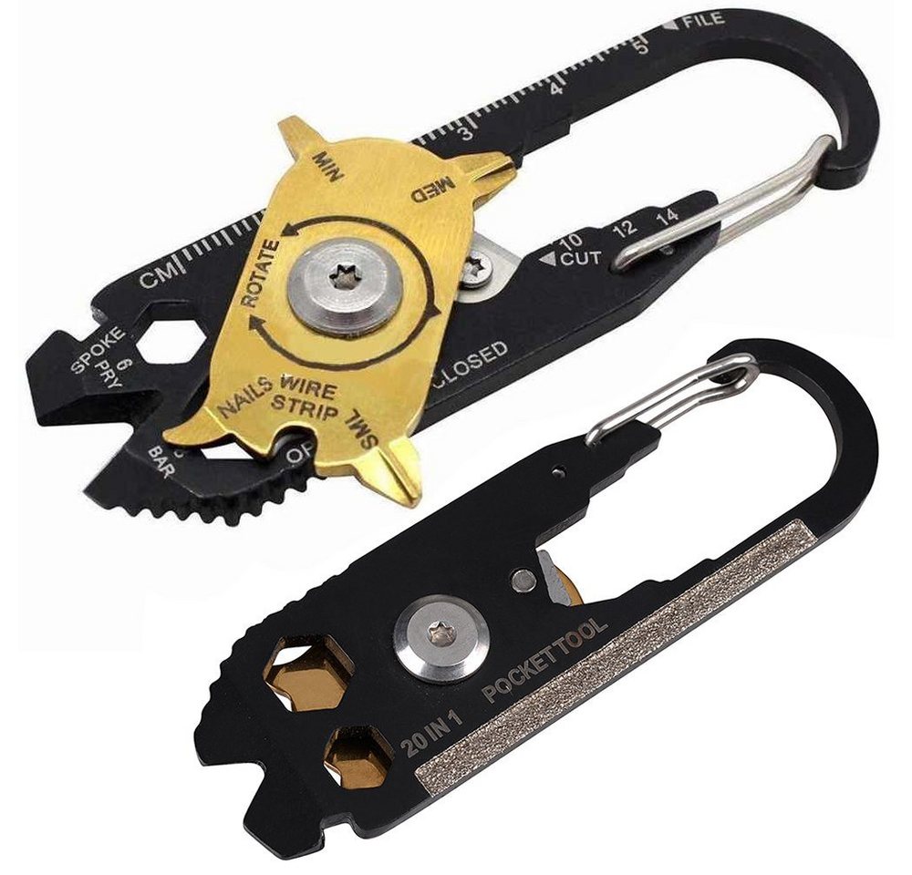 VERK GROUP Multitool Multitool Pockettool 20-in-1 Schlüsselanhänger Outdoor Camping Jagd We Bild 2