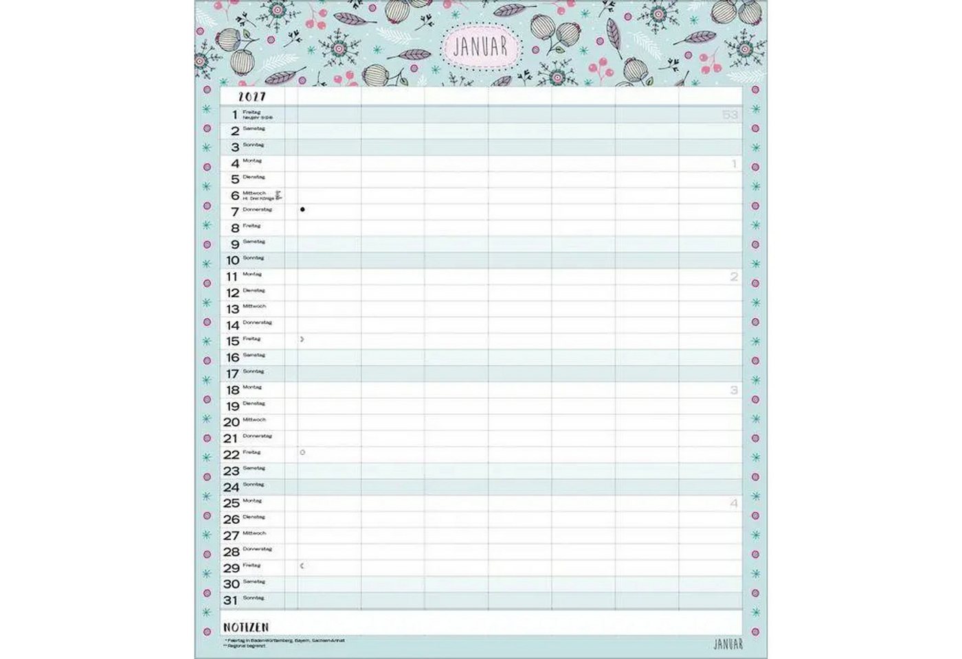 Korsch Verlag Wandkalender Multiplaner - Gute Laune 2027 Bild 4