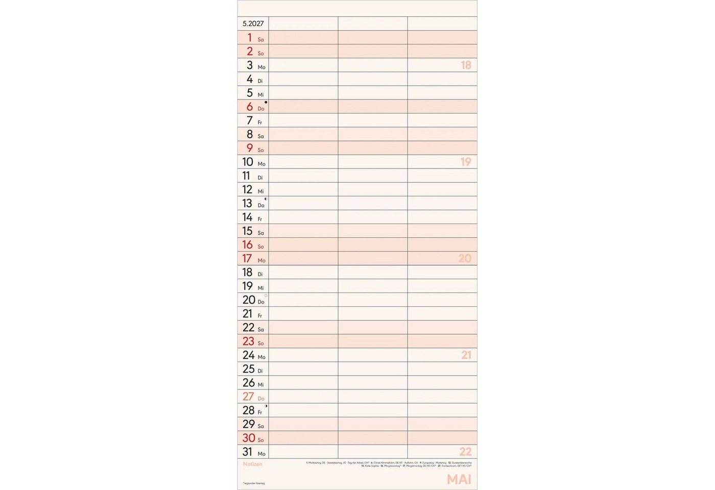 NEUMANN Wandkalender Planer für zwei 2027 Bild 2