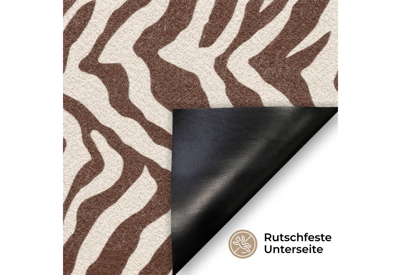 MuchoWow Fußmatte Zebra - Muster - Schwarz - Weiß, Rechteckig, innen Schmutzfangmatte, Tür, Schmutzfänger Flur, Teppich 60x40 cm Bild 3