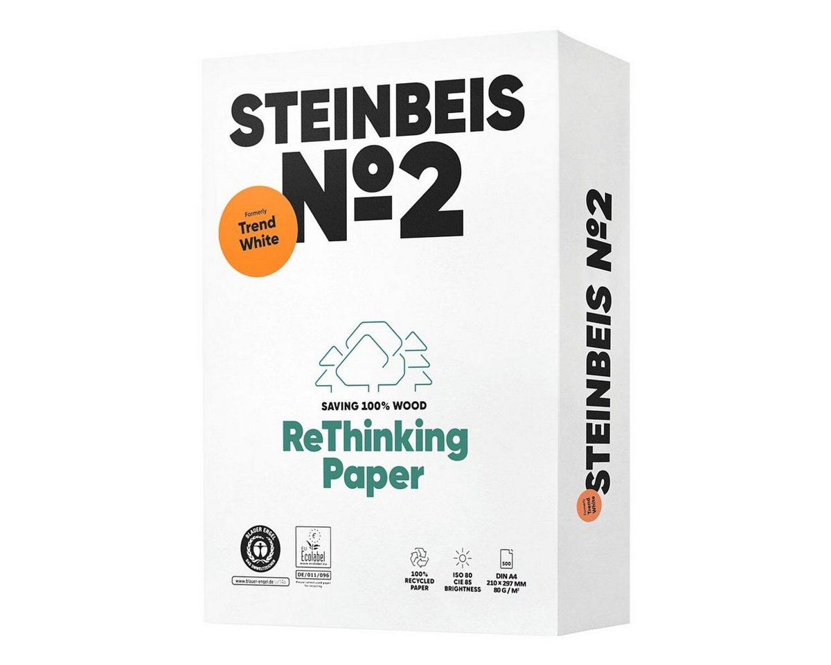 STEINBEIS Recyclingpapier Trend White, Format DIN A4, 80 g/m², 80 CIE, 500 Blatt Bild 3