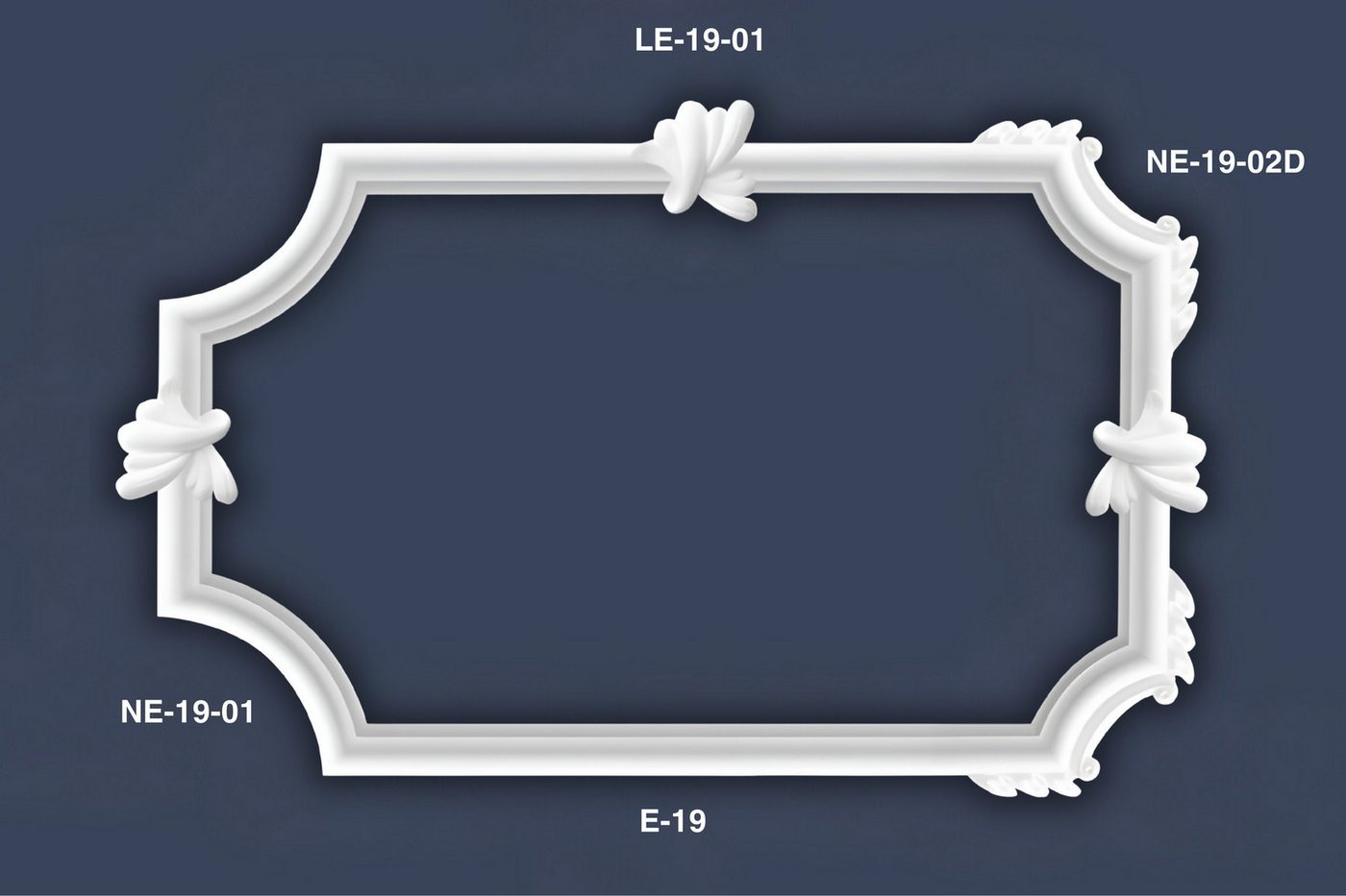 marbet design Zierleiste, 10 Meter / 5 Leisten, Wandvertäfelung Styropor weiß - Segmentierte Wanddekoration XPS Stuck Dekor Kunststoff - Eckleiste Wandvertäfelung Wandprofil Flachprofile stilvolle Akzente (E-19 40x21 mm, 10 Meter) Bild 4