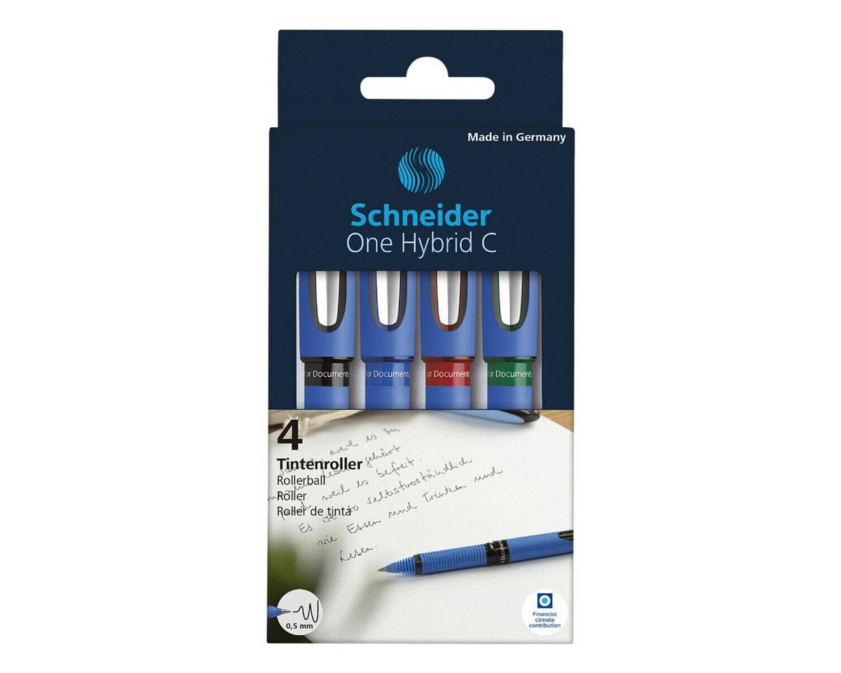 Schneider Tintenroller One Hybrid C 03, (4-tlg), Strichstärke: 0,3 mm, dokumentenecht Bild 2