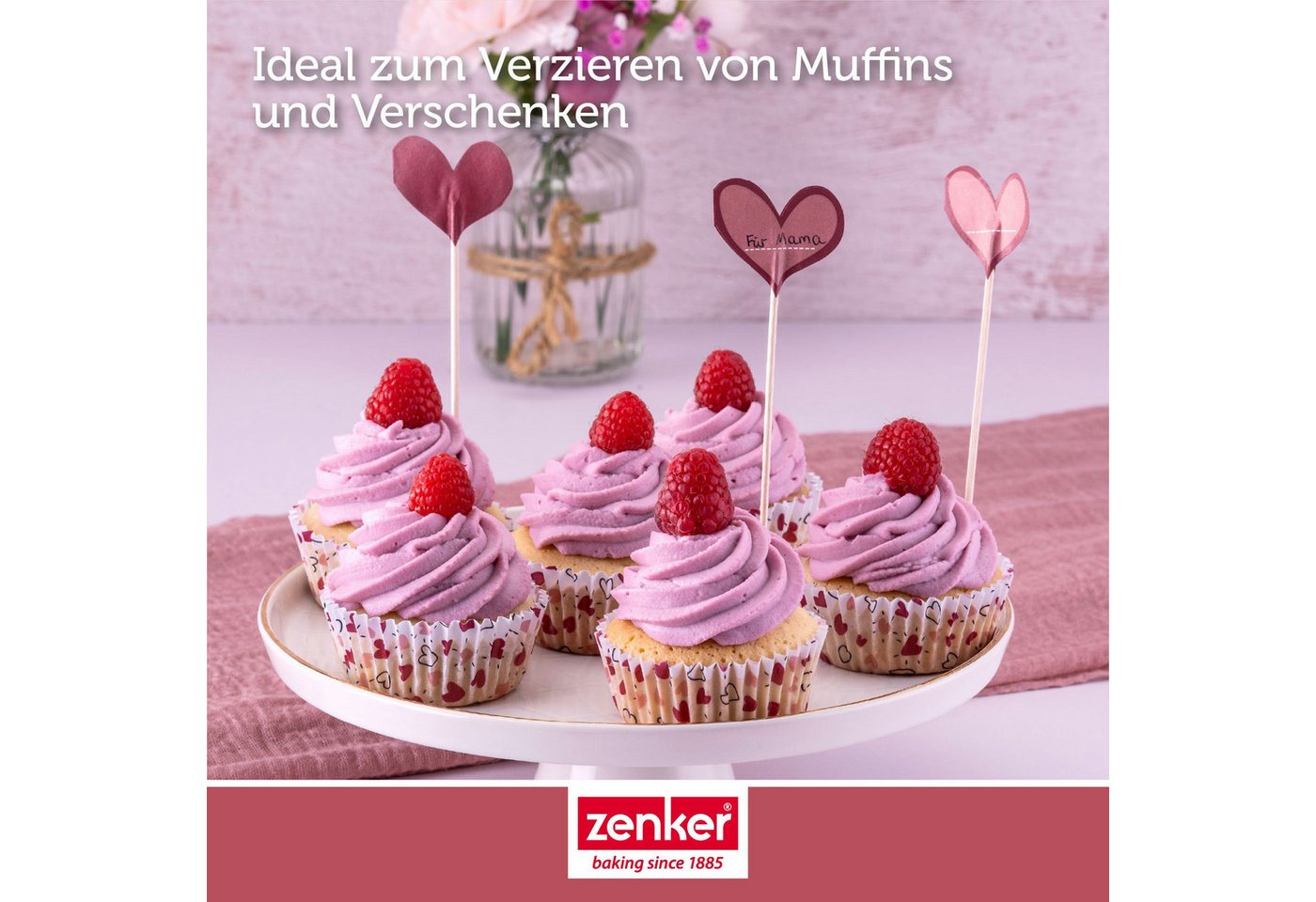 Zenker Partyspieße Herzpicker, Deko-Spieße, Party-Picker, Kuchendeko, Häppchen-Dekor Bild 3