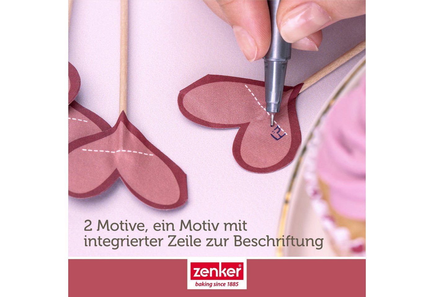 Zenker Partyspieße Herzpicker, Deko-Spieße, Party-Picker, Kuchendeko, Häppchen-Dekor Bild 5