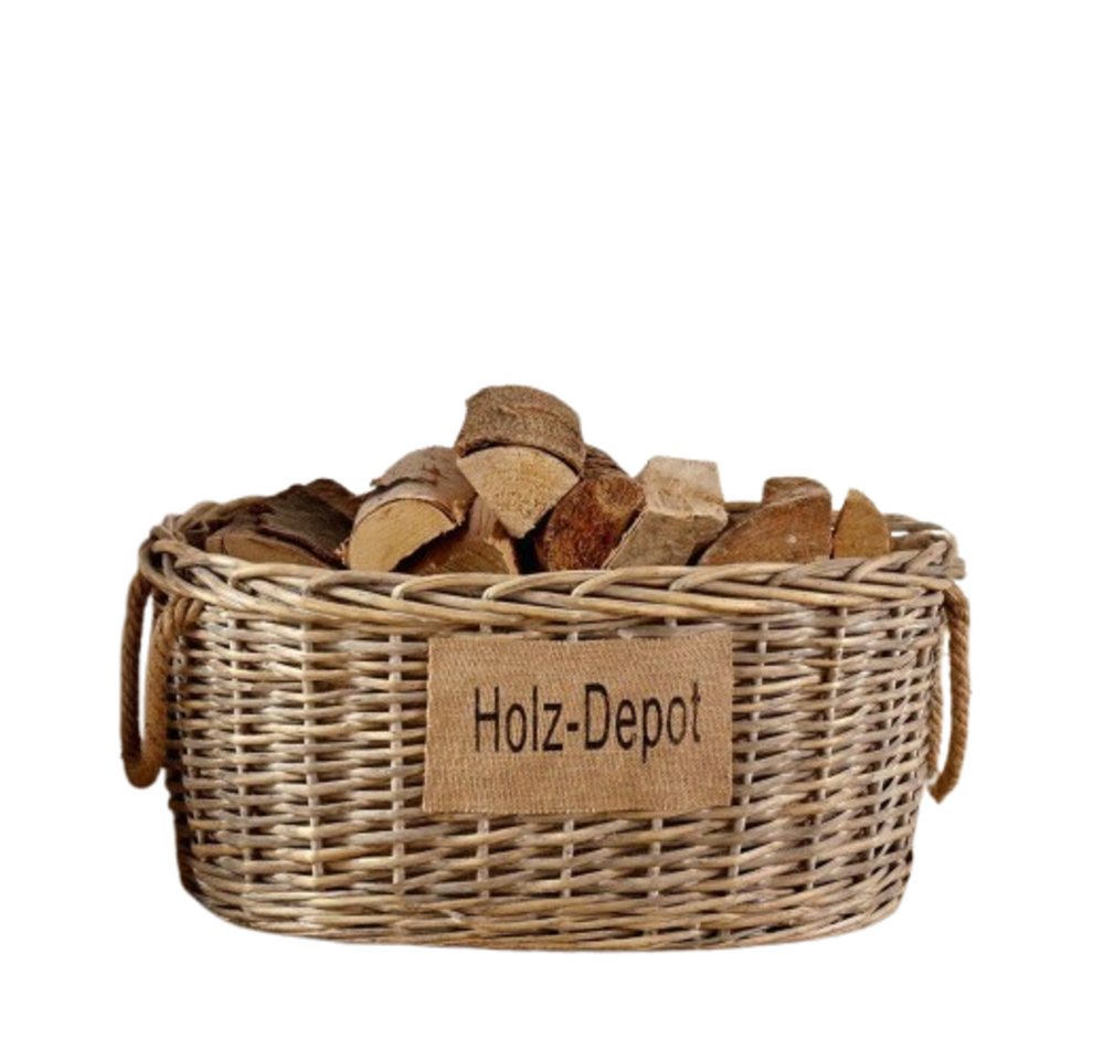 Home-trends24.de Kaminholzkorb Kaminholzkorb Weide Feuerholzkorb Weidenkorb Brennholzkorb Bild 3