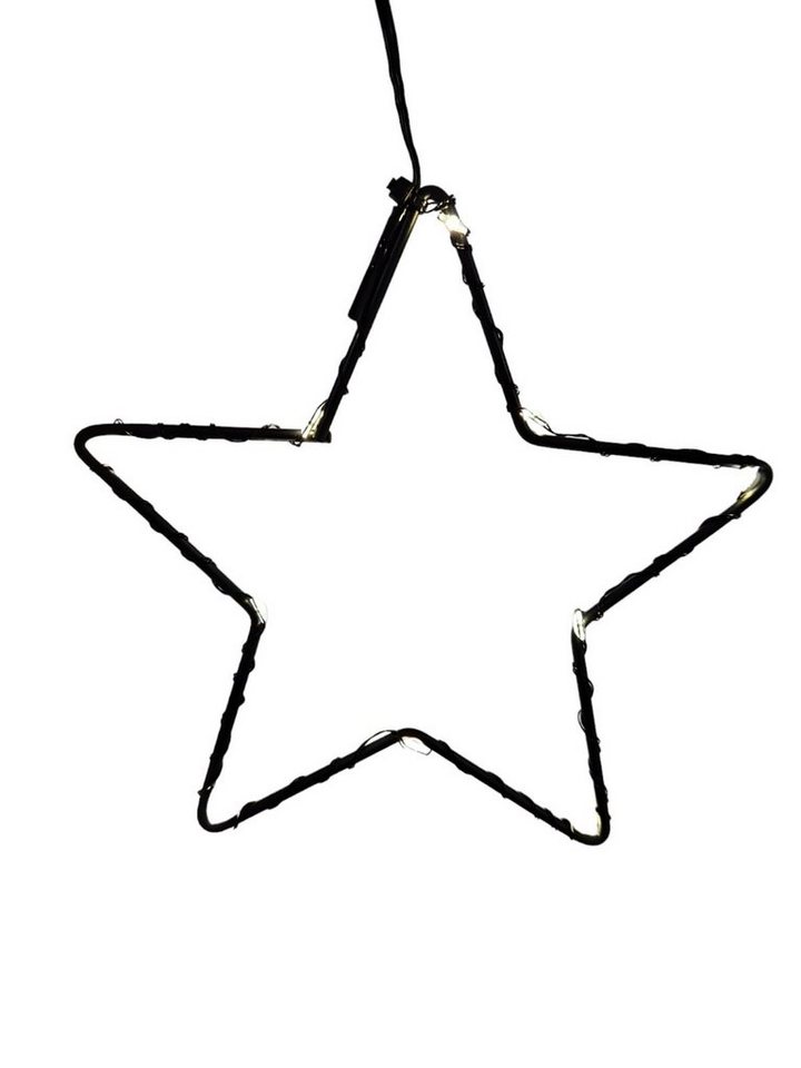 Meinposten LED-Lichtervorhang Lichterkette Weihnachten Stern LED Timer Beleuchtung 80x85 cm Bild 3