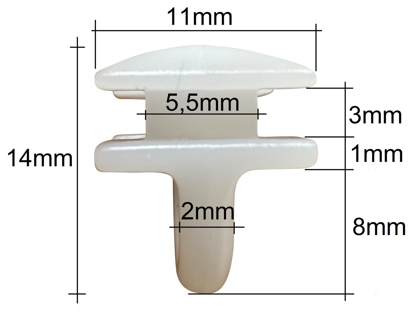 rewagi Gardinengleiter 100 Universal-Gleiter GON für Alu Gardinenschienen - Laufnut 6mm, Gardinenschiene, Gardinenleiste, Gardinen, Vorhänge, (100-St) Bild 4