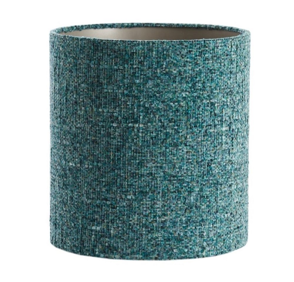 Dirk Davids Leuchten GmbH Lampenschirm Lampenschirm Zylinder in Bouclé Blaugrün 30-30-32cm