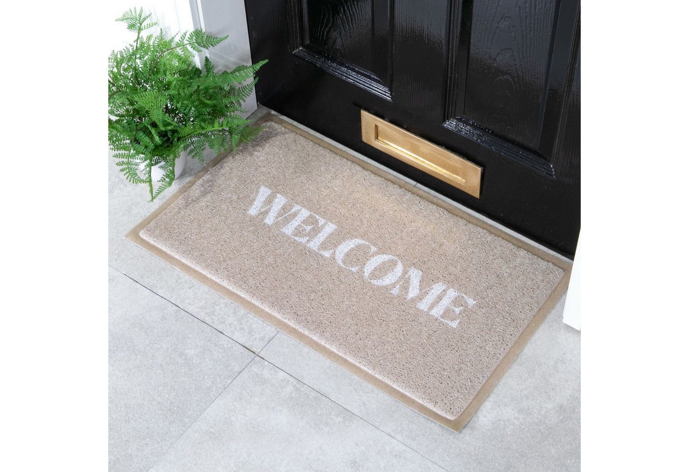 Artsy Mats Fußmatte Beige Willkommens-Fußmatte für Innen & Außen (70 x 40 cm) Bild 3