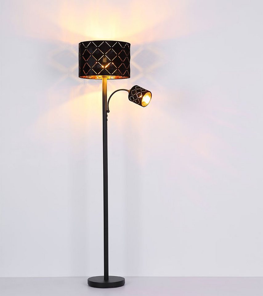 GLOBO LIGHTING Stehlampe, Leuchtmittel nicht inklusive, Stehleuchte mit Leselampe Stehlampe Wohnzimmer Stehleuchte Leseleuchte