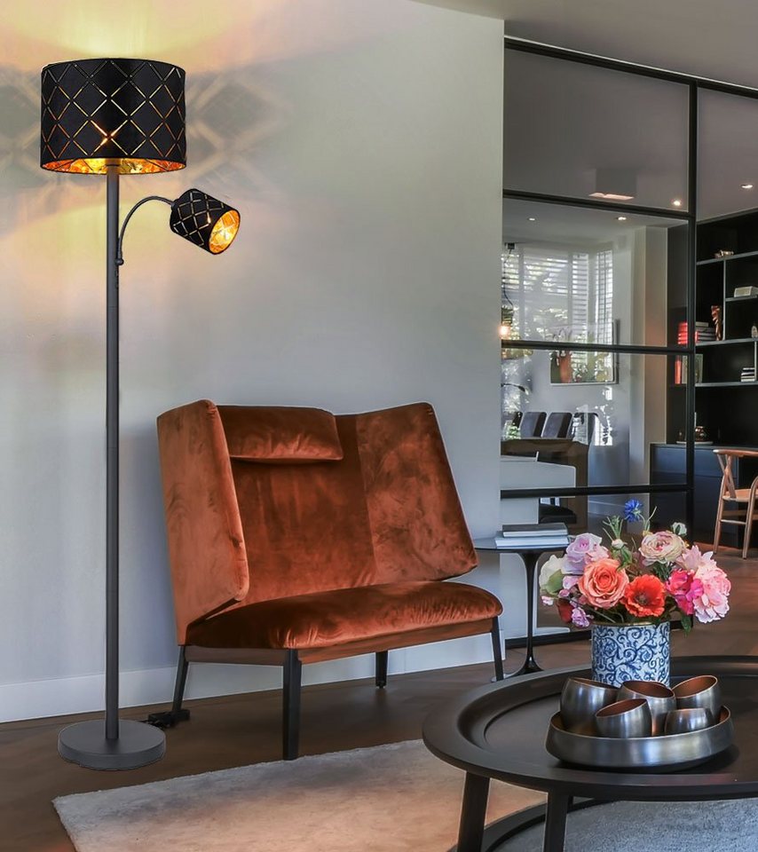 GLOBO LIGHTING Stehlampe, Leuchtmittel nicht inklusive, Stehleuchte mit Leselampe Stehlampe Wohnzimmer Stehleuchte Leseleuchte Bild 3