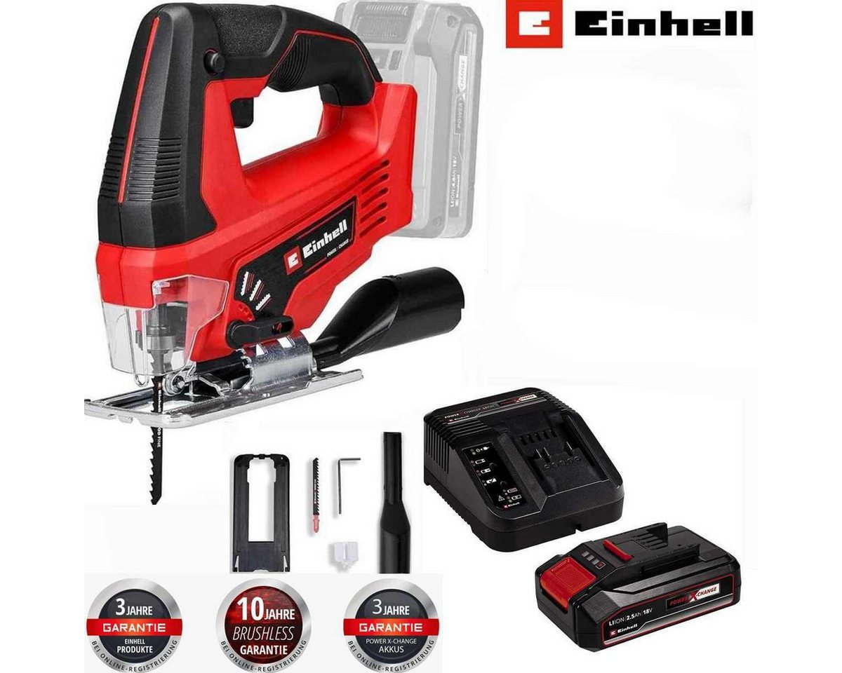 Einhell Akku-Pendelhubstichsäge Stichsäge TC-JS 18V Li, 1x 2,5 Ah Akku, Ladegerät Bild 5
