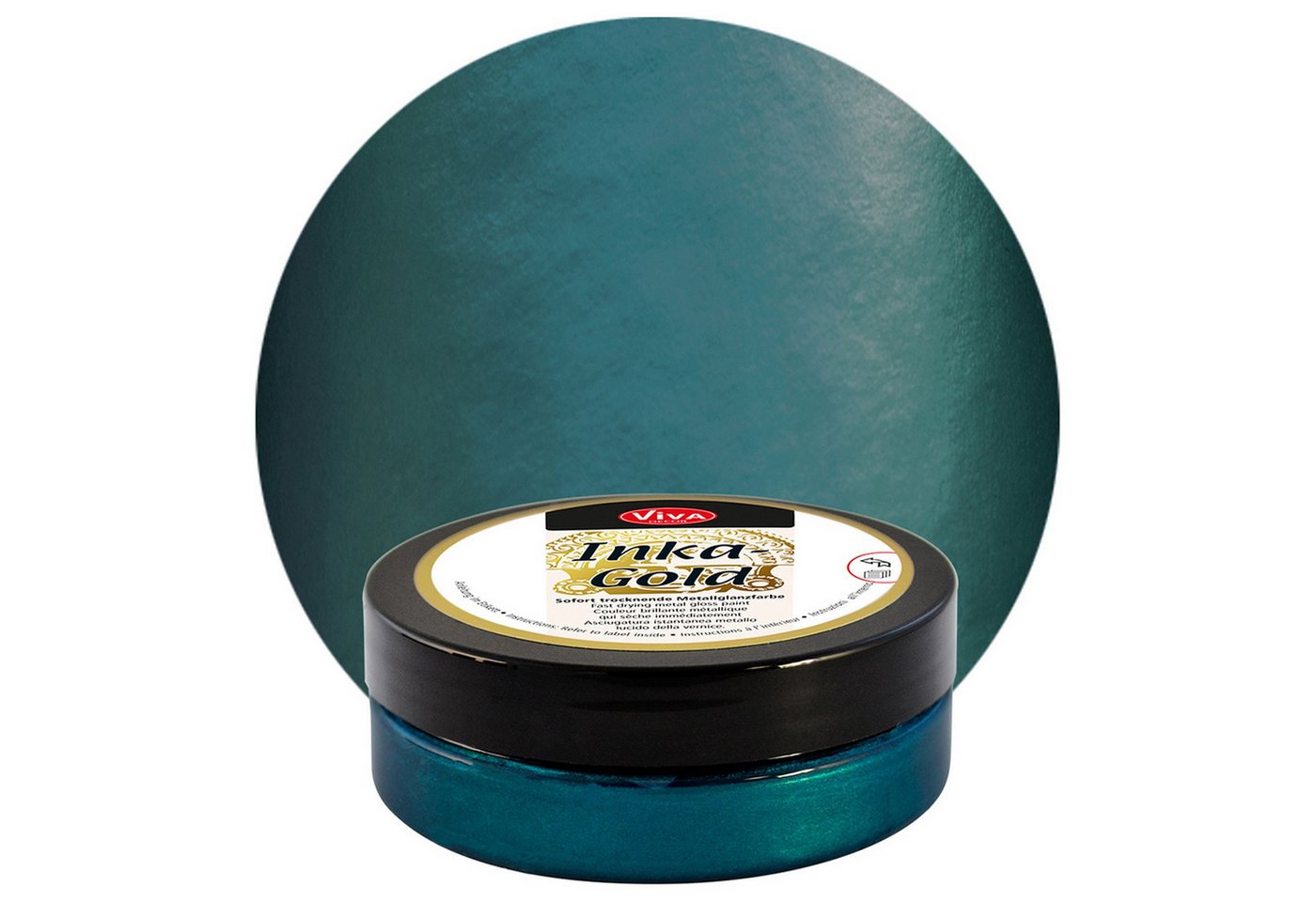 Viva Decor Bastelfarbe ViVA DECOR Inka-Gold 62,5 g - Petrol Bild 5