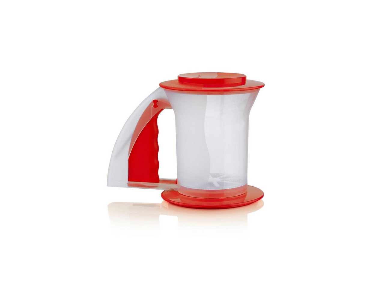 TUPPERWARE Küchensieb Tupperware Rucki Zucki Mehl und Puderzuckersieb rot