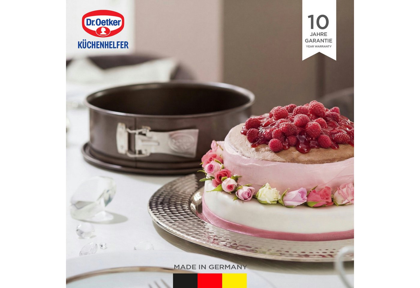 Dr. Oetker Küchenhelfer Springform Springform mit Emaille-Servierboden Bild 4