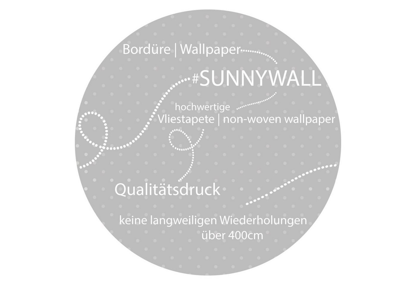Sunnywall Bordüre Dino Kids (Bordüre - 400 cm), Comic, botanisch, Dinosaurier, Dino, (1 St), hochwertige 200 g/m² Vliestapete