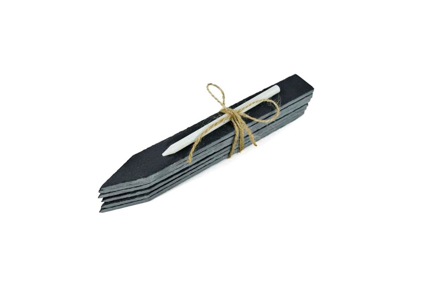 HAC24 Gartenstecker Pflanzschilder Kräuterschilder Pflanzenstecker Beetstecker (12-St) Schiefer Wetterfest Zum Beschriften