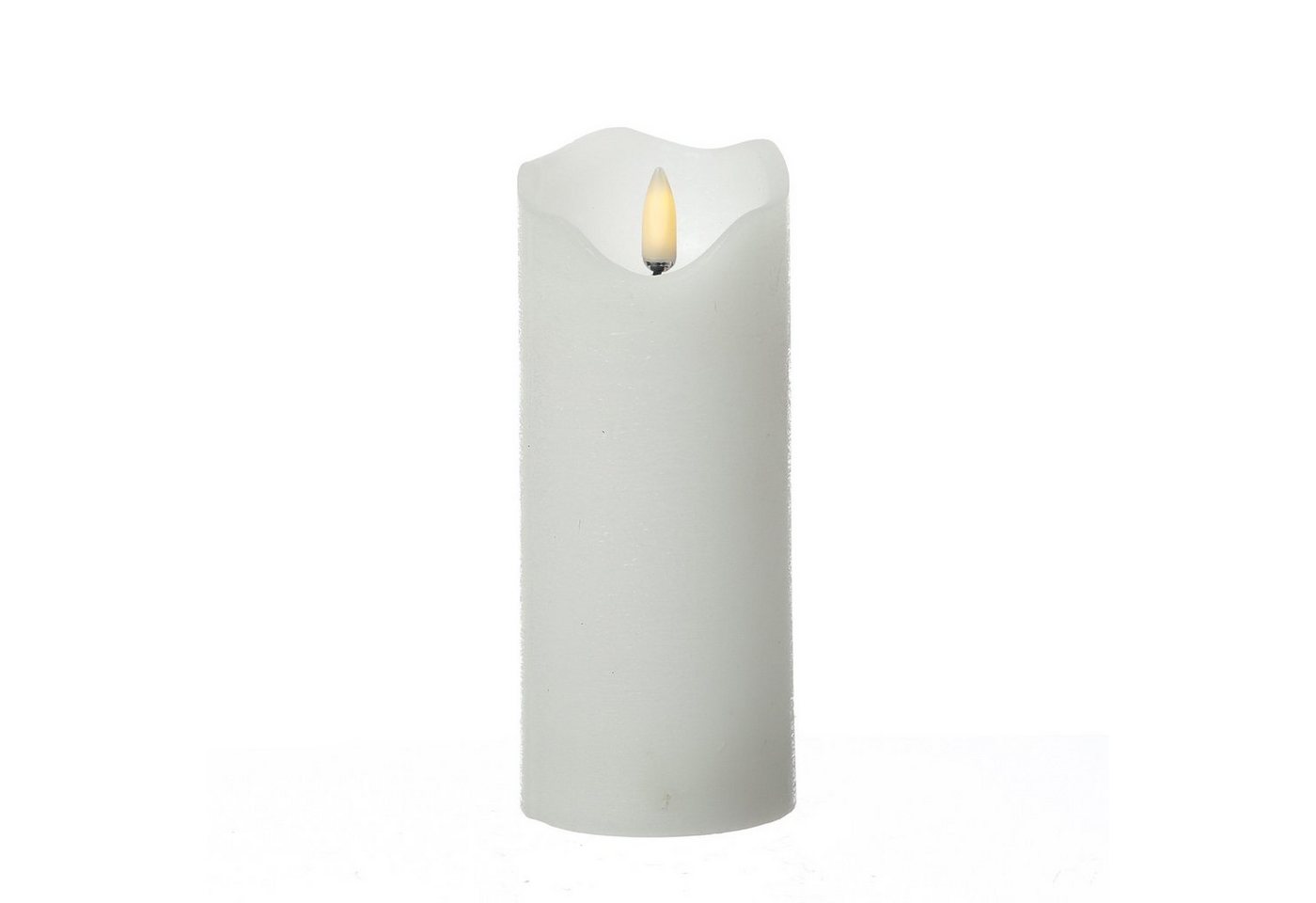 MARELIDA LED-Kerze LED Kerze Rustik Optik Echtwachs flackernd 3D Flamme H:17cm Timer weiß, LED Classic, warmweiß (2100K bis 3000K) Bild 2