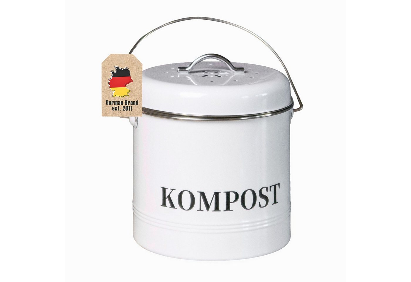 Intirilife Komposter, BxTxH: 21.5x19x20.5 cm, 3 l, (1 St), 3 Liter Füllmenge - Behälter für Müll Bioabfall Kompost Bild 2
