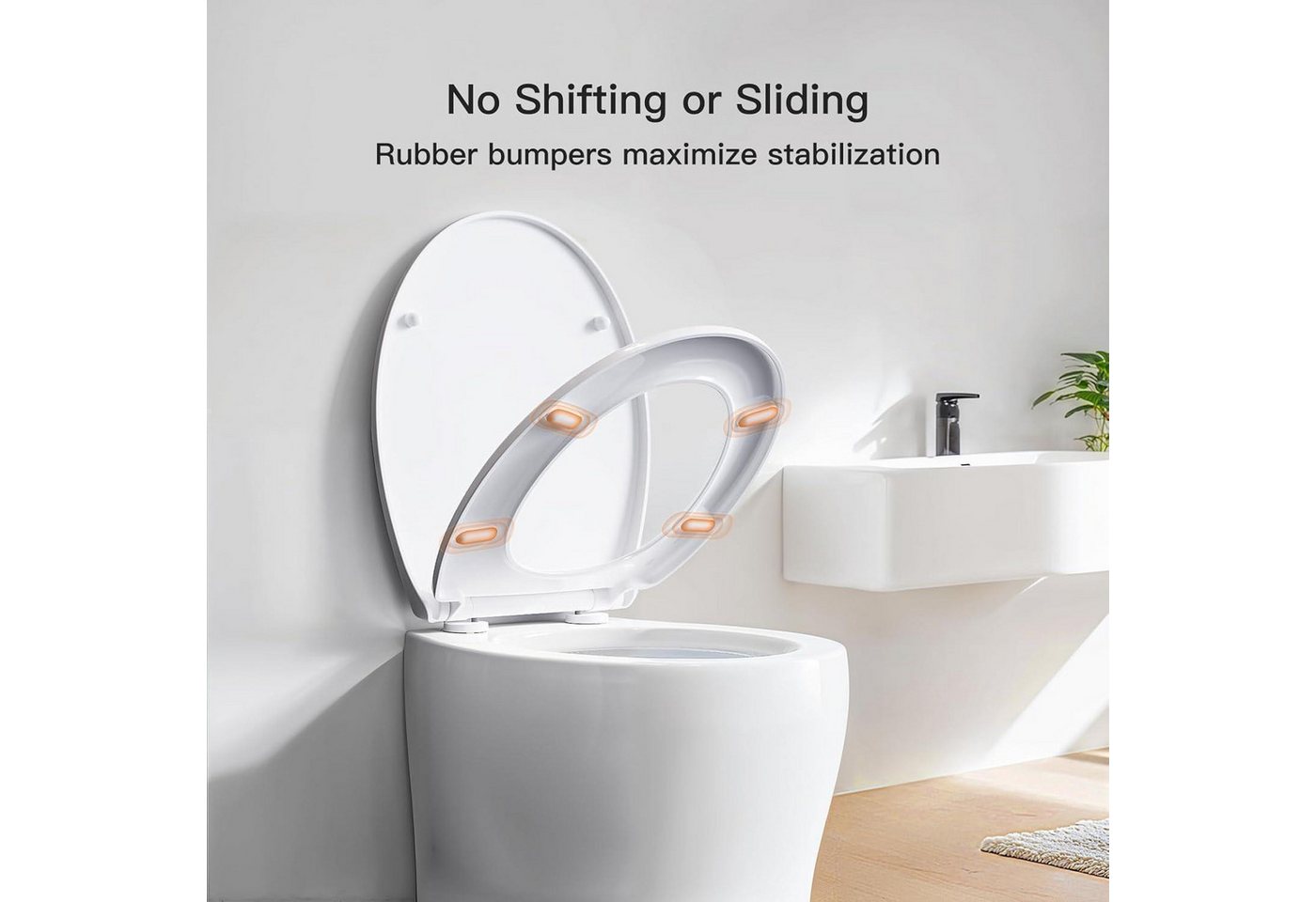 LuxusKollektion WC-Sitz Toilettendeckel WC Sitz mit Absenkautomatik Quick-Release Funktion