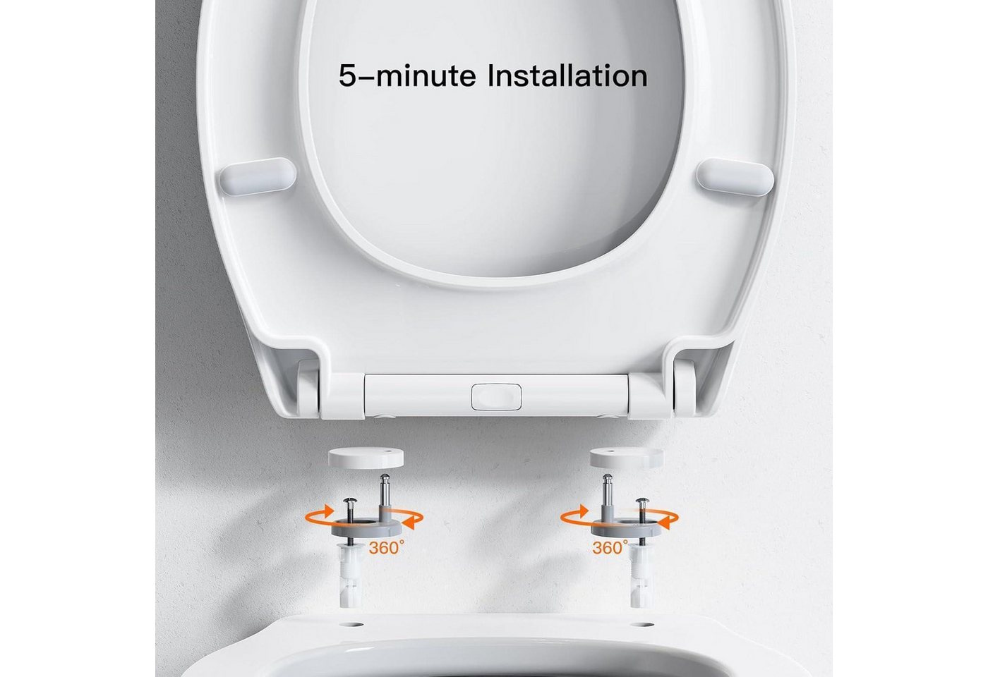LuxusKollektion WC-Sitz Toilettendeckel WC Sitz mit Absenkautomatik Quick-Release Funktion Bild 2