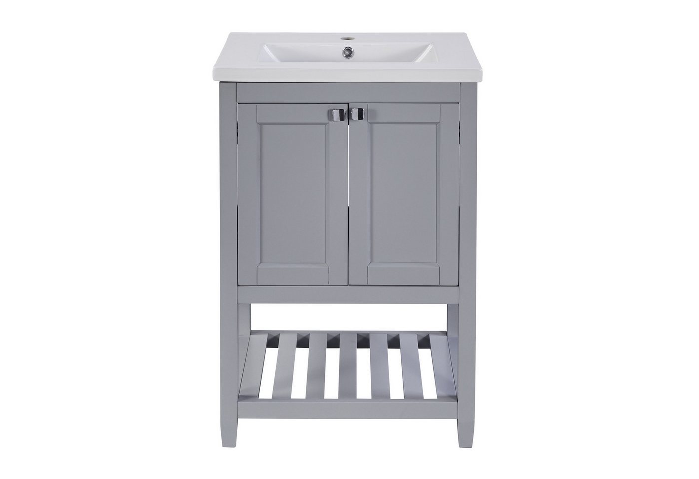 Flieks Waschtisch (1-St), Badezimmerschrank mit Waschbecken, Badmöbel in Breite 60 cm