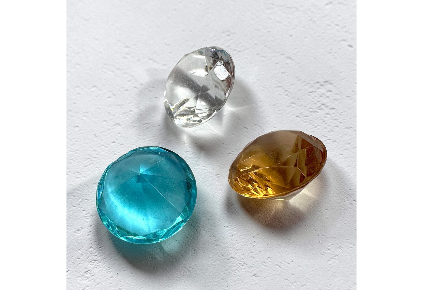 Eurosand Streudeko Deko Brillanten 19mm 100ml ca. 35 Stück Diamant Dekosteine