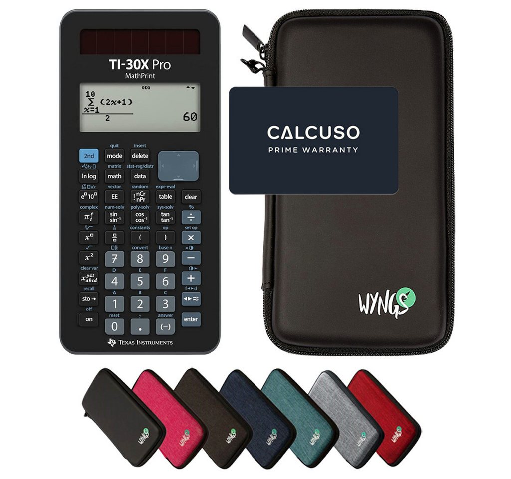Texas Instruments Taschenrechner TI-30X Pro MathPrint inkl. WYNGS Schutztasche Schwarz Bild 2