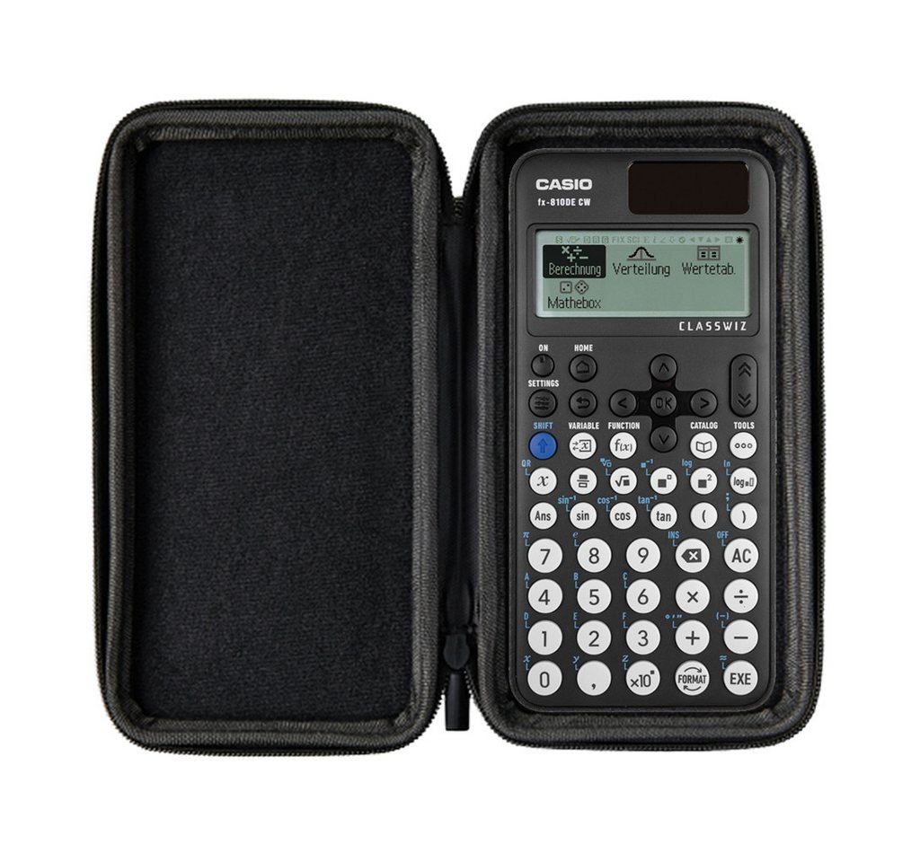 CASIO Taschenrechner fx-810DE CW inkl. Schutztasche Schwarz & Fachbuch (96 Seiten, DIN A5)