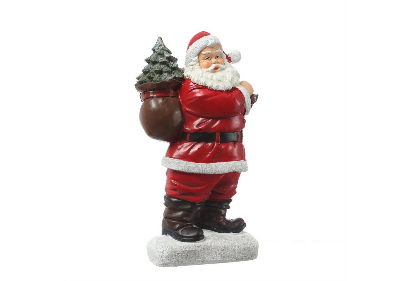 MARELIDA LED Dekofigur LED Weihnachtsmann mit leuchtendem Tannenbaum Santa Batterie 30cm, LED Classic, warmweiß (2100K bis 3000K) Bild 4