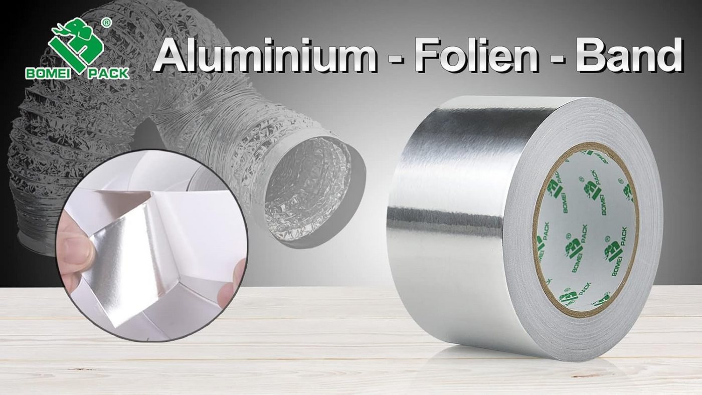 FELIXLEO Klebeband Aluminium Klebeband 75mmx50m Hitzebeständig Selbstklebend Dichtband (1-St) Bild 4