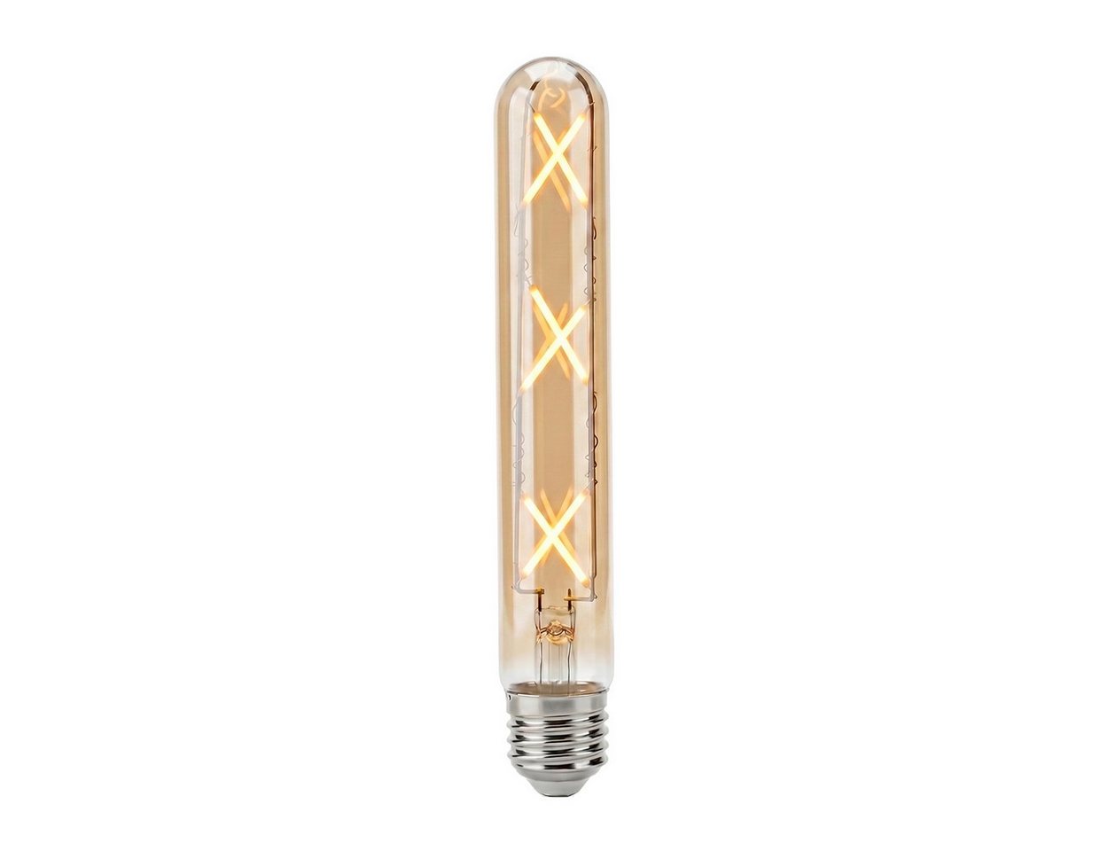 hofstein LED-Leuchtmittel 2er Set Glühbirne Extra Warmweiß dimmbar 5 Watt, 2200 Kelvin, 450 Lumen, Röhre Vintage, Filament, Amber