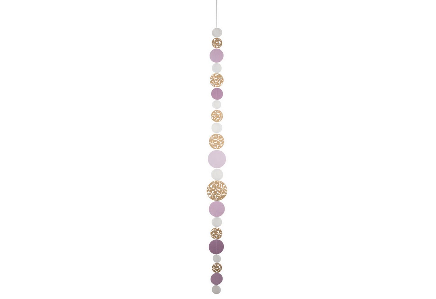 Räder Design Girlande Kreiskette gestanzt gold & rosa 150cm Länge von räder design Girlande