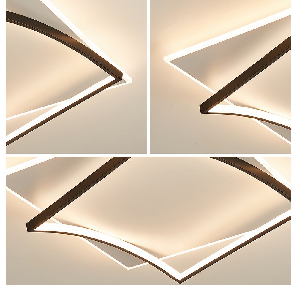 Eurohandisplay LED Deckenleuchte schwarz weiße LED Deckenleuchte Fernbedienung Helligkeit einstellbar, LED fest integriert, Warm bis Kaltweiß, Lichtfarbe- und Helligkeit einstellbar Bild 4