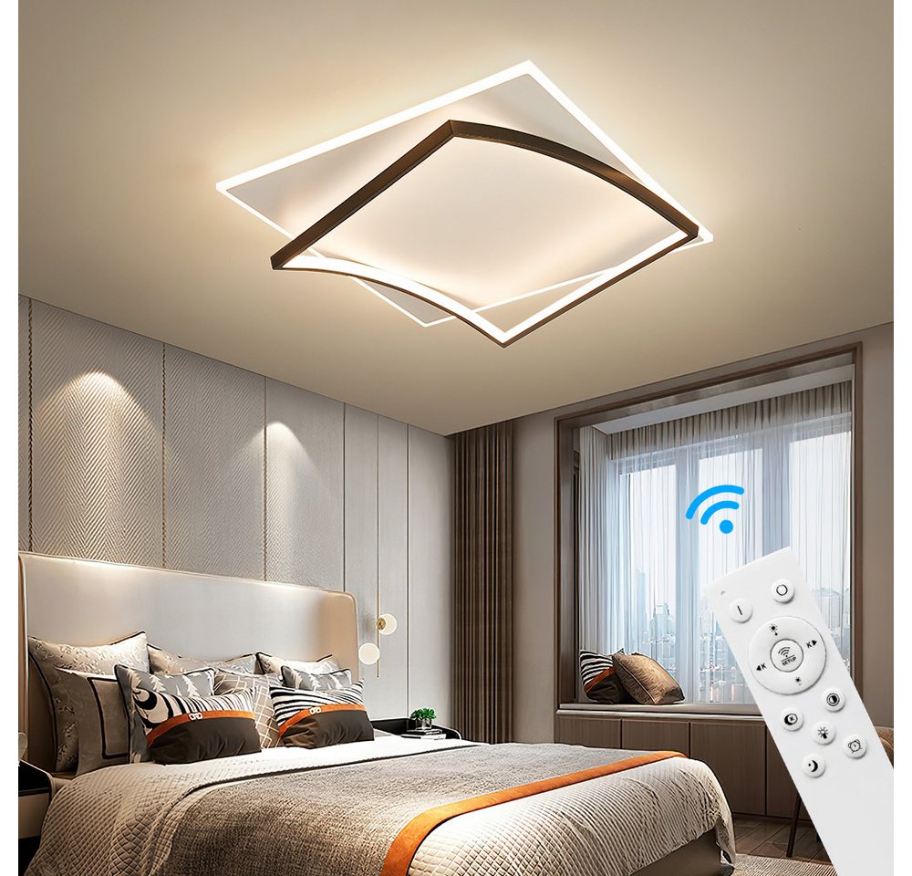 Eurohandisplay LED Deckenleuchte schwarz weiße LED Deckenleuchte Fernbedienung Helligkeit einstellbar, LED fest integriert, Warm bis Kaltweiß, Lichtfarbe- und Helligkeit einstellbar Bild 5
